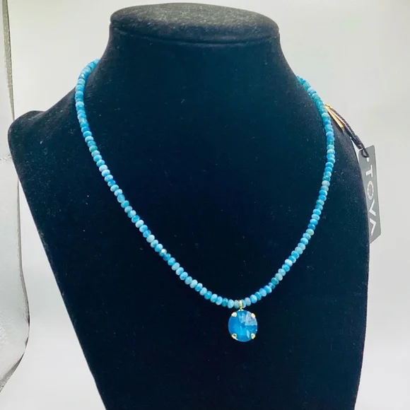 Tova Paige Necklace in Fairy Dust Teal Ignite - Picture 4 of 6